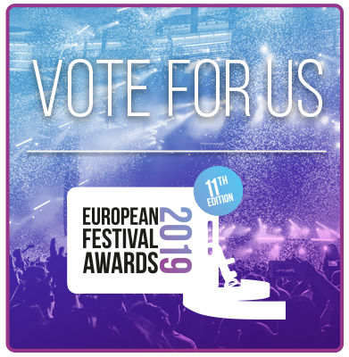 🏆 VOTE FOR US 🏆

Nous sommes nominés dans la catégorie « Best Major Festival » des European Festivals Awards 2019 ! 

Fin des votes le 30 novembre prochain 👉 cutt.ly/9eVUQ3J

Et rendez-vous mardi soir pour l'annonce du line-up 2020 !