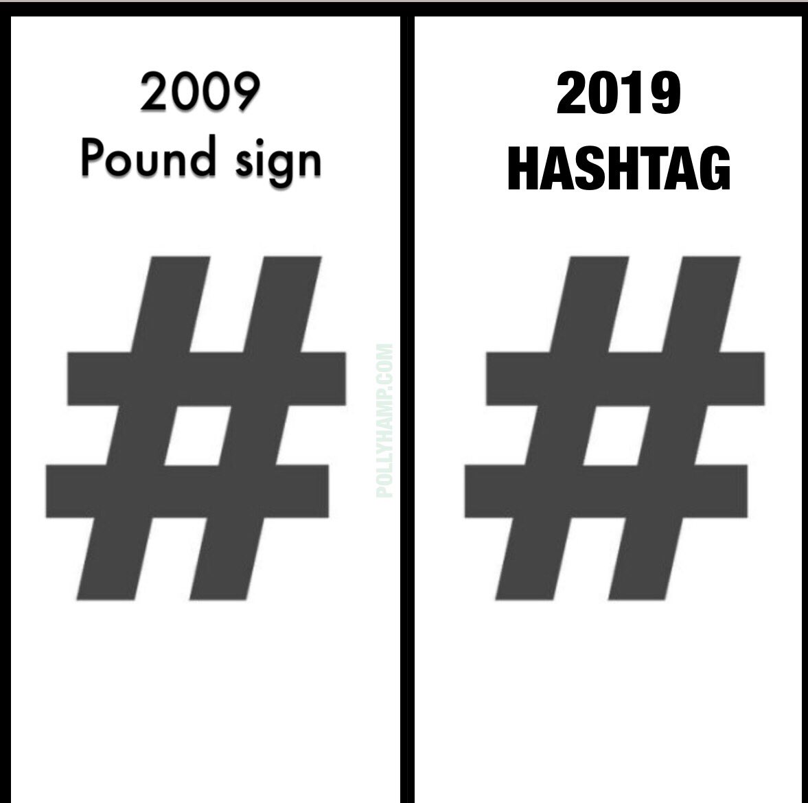 pollynay's tweet image. Here’s my contribution to the #decadechallenge 

#hashtaghashtag #poundsign