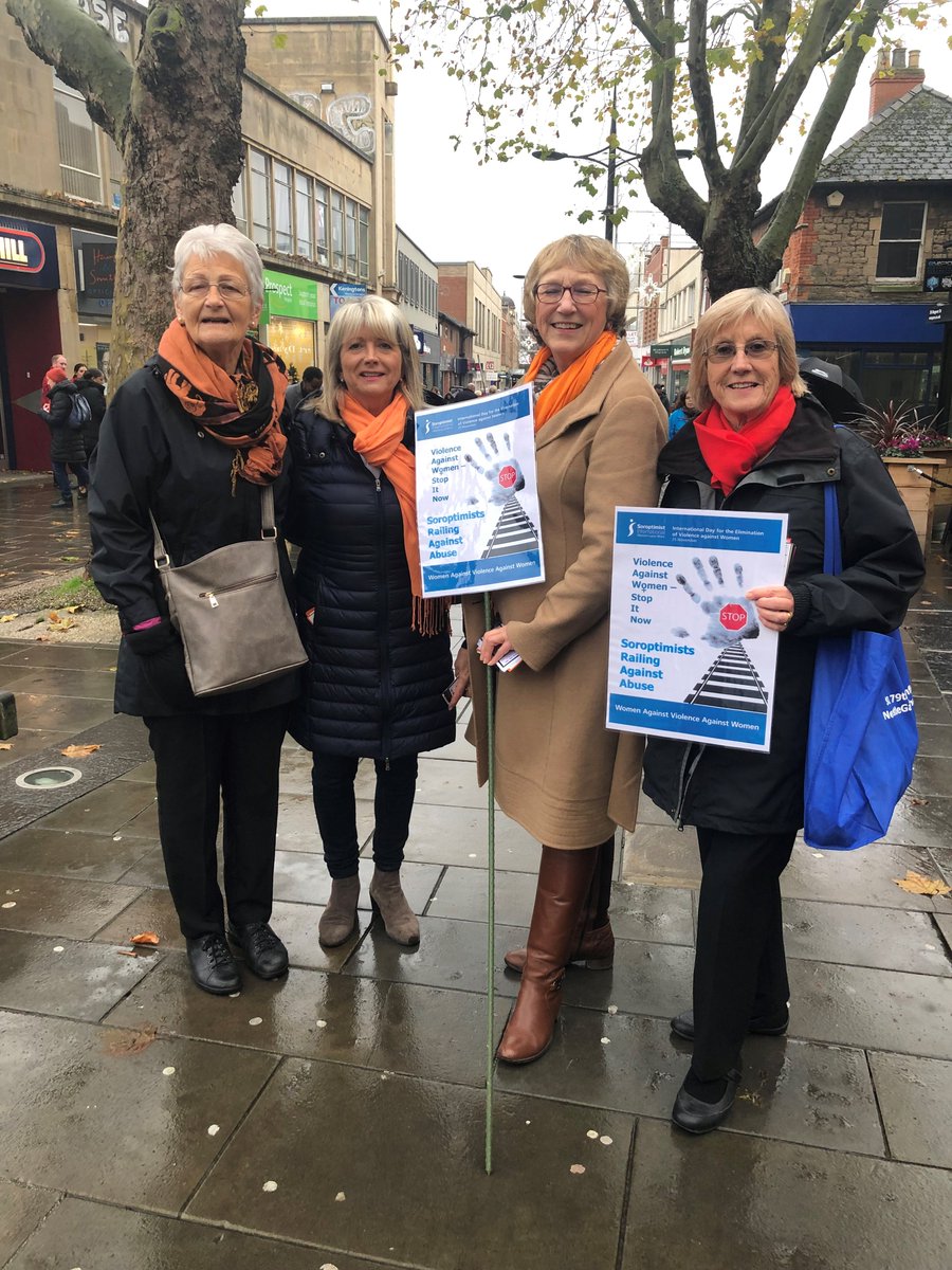 Taunton Soroptimists joined other <a href="/SoropsSWCI/">SI Sth Wst & Chan Is</a> Clubs at the Railing Against Abuse event in Swindon in support of UN Day for the Elimination of Violence Against Women #orangetheworld @SIGBI1