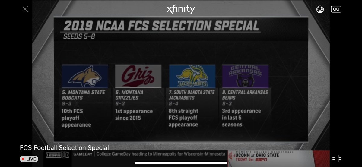 JustinAcri7's tweet image. There it is!  See you ON THE STRIPES  December 7th.  Congrats on another national seed @UCA_Football and @NathanBrownUCA !!