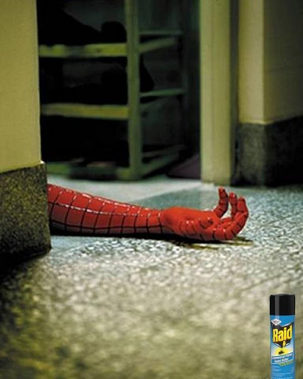 kisakafasi on X: "Raid, Spiderman için bile etkili böcek ilaçları:) #adporn  #ad #advertisement #advertising #reklam #reklamcılık #marketing #pazarlama  #guerillamarketing #gerillapazarlama #creative #raid  https://t.co/8HuEhXow8R" / X