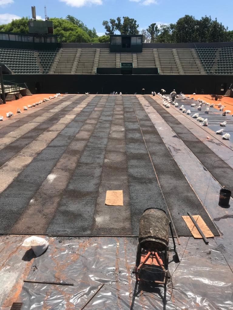 Se vienen las Finales del Interclubes de Primera División. Las carpeta asfáltica ya está lista para comenzar los trabajos de sellado y pintura. Del 16 al 23 de Diciembre, en el BALTC.