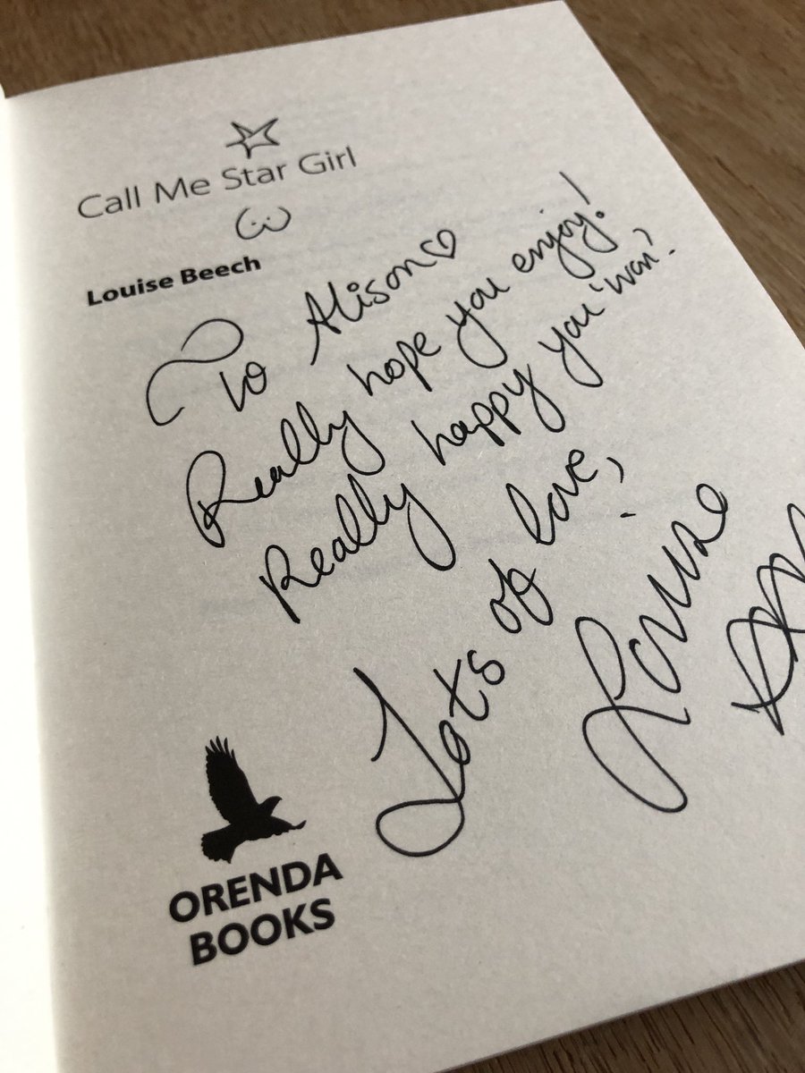 @LouiseWriter @damyantig @OrendaBooks An incredible interview Louise. 
BTW...I received #CallMeStarGirl yesterday. So thrilled to have been the highest bidder for @ChildrenInRead raising loadsa money for @BBCCiN #ChildrenInNeed2019 Thank you 😊