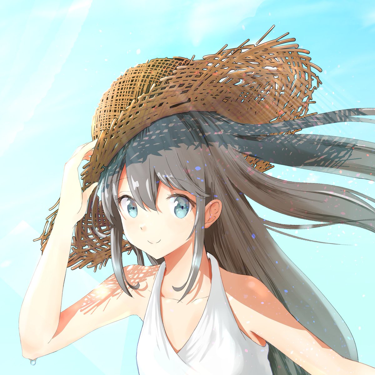 なご哉 イラストお仕事募集中 今日の絵 けっこうじっくり描きました 夏のビーチ 全く季節感ずれててすみません 来年の夏 こんな風にたのしいといいなぁ 麦わら帽子なかなか大変だったけど工夫して描くのも楽しかった 絵描きさんと繫がりたい