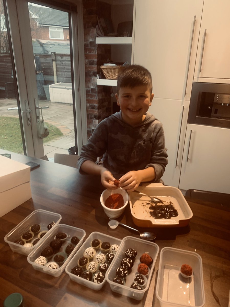 Charl1978's tweet photo. @standrewsce Lewis making his Brazilian Brigadeiros for his project tomorrow 🥰 https://t.co/5aJsbgvfPL