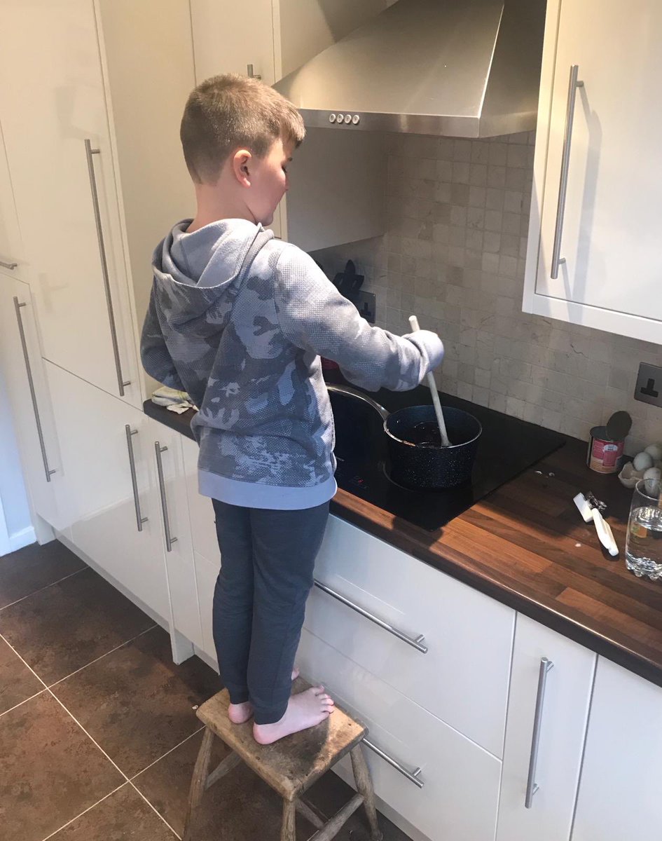 Charl1978's tweet photo. @standrewsce Lewis making his Brazilian Brigadeiros for his project tomorrow 🥰 https://t.co/5aJsbgvfPL