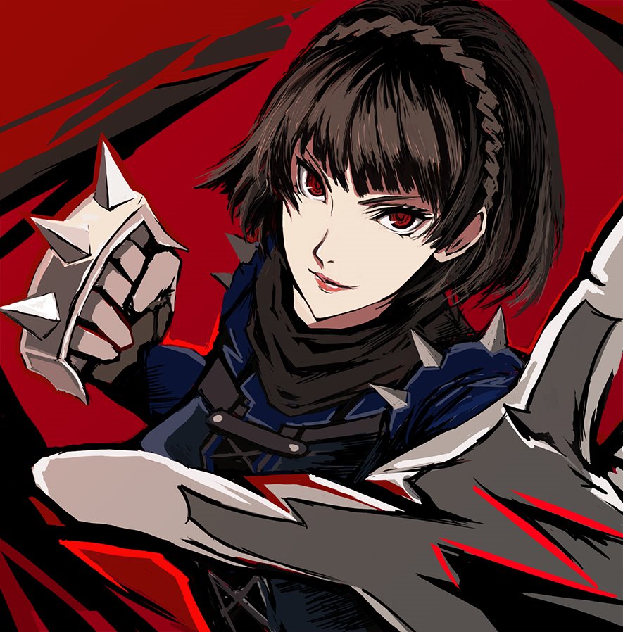新島真 「ペルソナ5Rクリア記念 
新島真(世紀末覇者先輩)#ペルソナ5R 」|カイルのイラスト