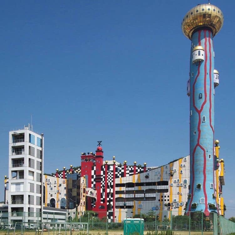 Maishima Incineration & Power Plant, Friedensreich Hundertwasser, Osaka 2000-2004.