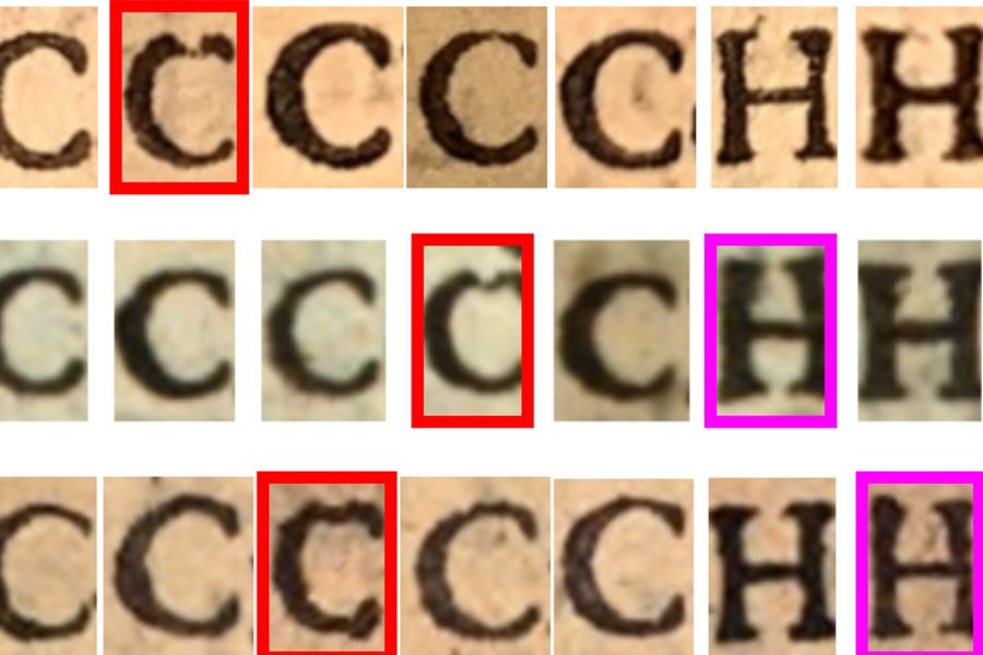 CMU_DietrichHSS's tweet photo. Though John Milton’s "Areopagitica" was published 375 years ago, the pamphlet's printer has gone unknown until now. Using computer vision, historical optical character recognition &amp; old-fashioned sleuthing, the @CarnegieMellon team identified the printers. https://t.co/JVlm659ajv https://t.co/ZmnJxx092m