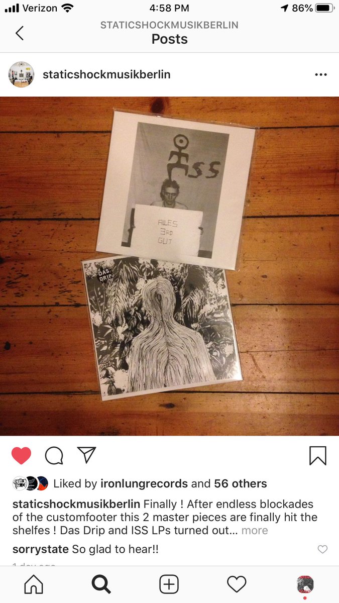 sorrystate's tweet photo. Attention Europeans: the new ISS and Das Drip records on Sorry State are now available from @staticshockmusikberlin! #dasdrip #iss #sorrystaterecords #europeandistribution #berlinpunk #northcarolinapunk https://t.co/A0wod661nS