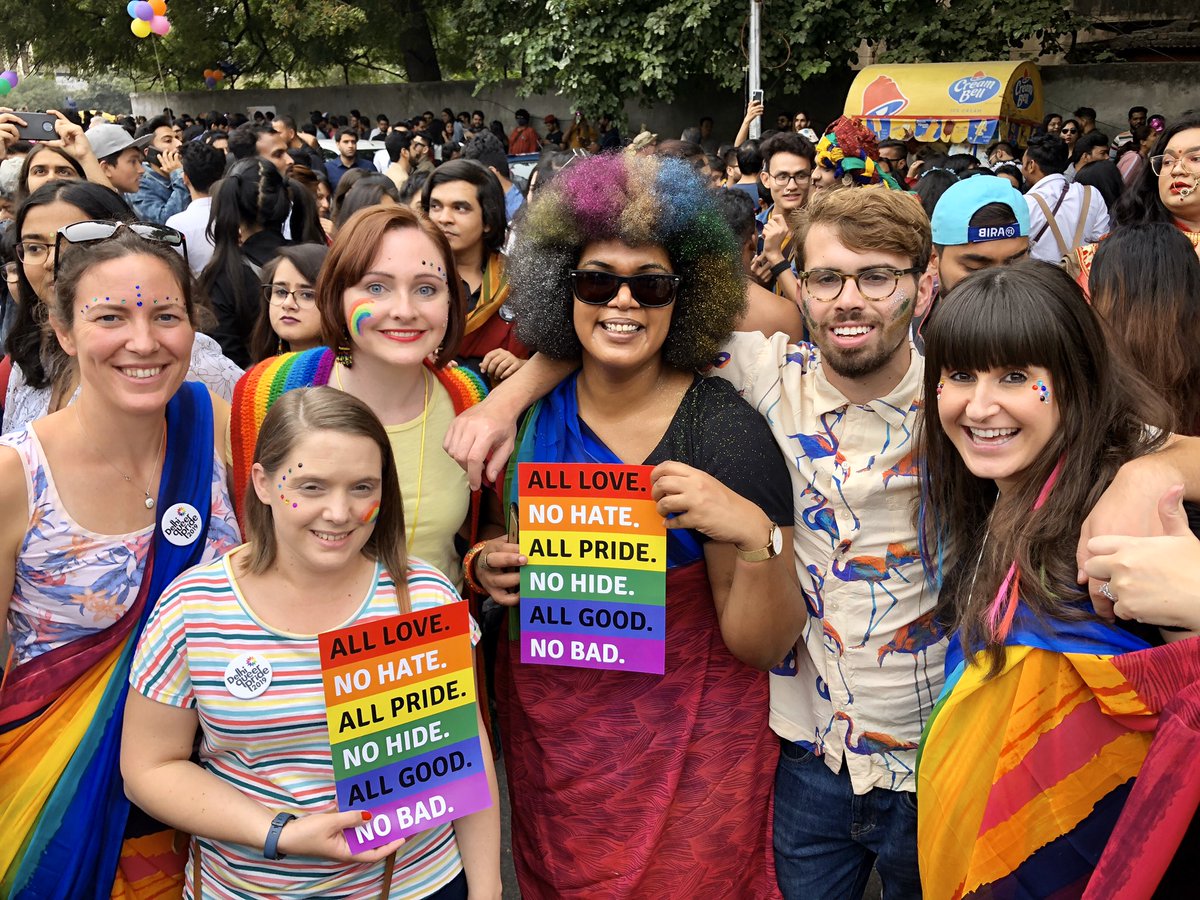 Proud to support #DelhiPride today. #LoveIsLove #LoveIsGREAT 🏳️‍🌈
❤️🧡💛💚💙💜