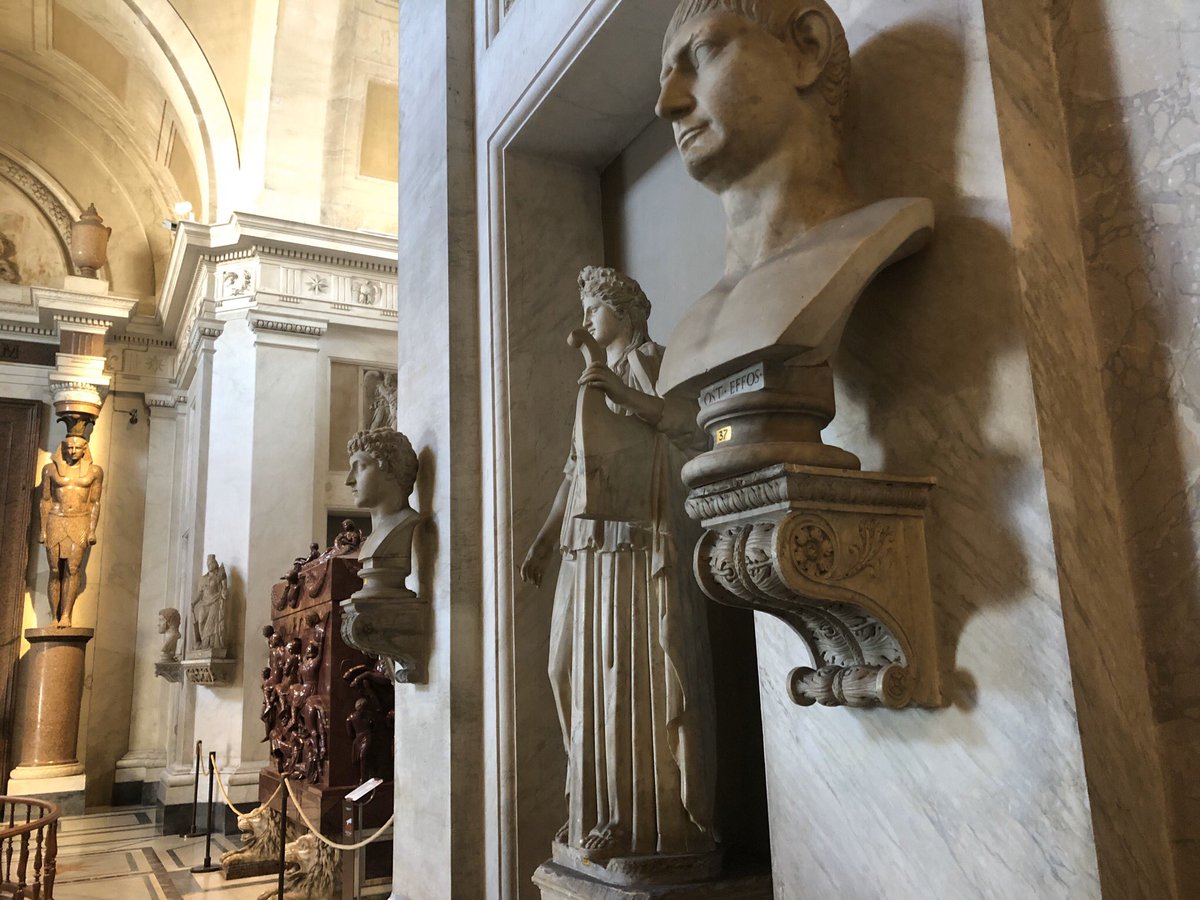 The two photos I’ve took during my first time exploring inside The Vatican Museum. They showcase the various greatly crafted ancient sculptures within the adventurous corridors. A very exciting beginning indeed.