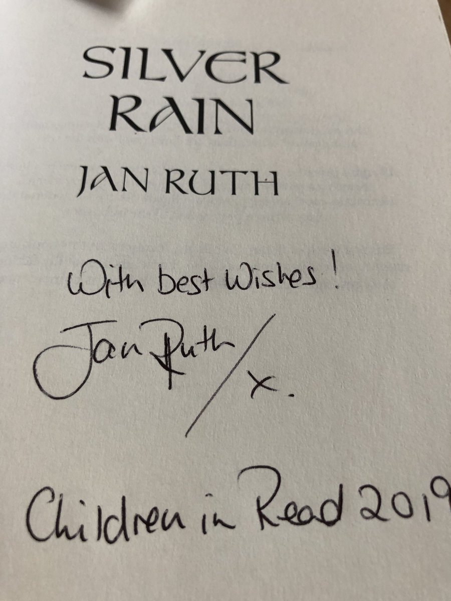 Thank you to @JanRuthAuthor for my signed copy of your book #SilverRain which I received as the highest bidder for @ChildrenInRead book auction for this year’s @BBCCiN #ChildrenInNeed2019 📚