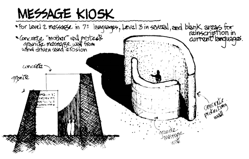 It’s hard creating a message that will last twice as long as recorded human history.So they picked several methods.The current plan? Surrounding the burial site with granite slabs, engraved with warnings in 7 languages and images of faces in horror. http://bit.ly/2s85yjG 