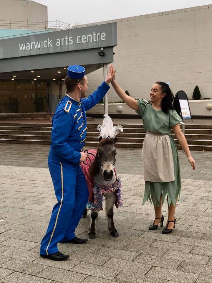 TSGCoventry's tweet photo. We're moving house this year! Off to @warwickarts come and see Buttons, Cinderella and Boo our gorgeous pony! #gethertotheball https://t.co/rIxDAL68qQ