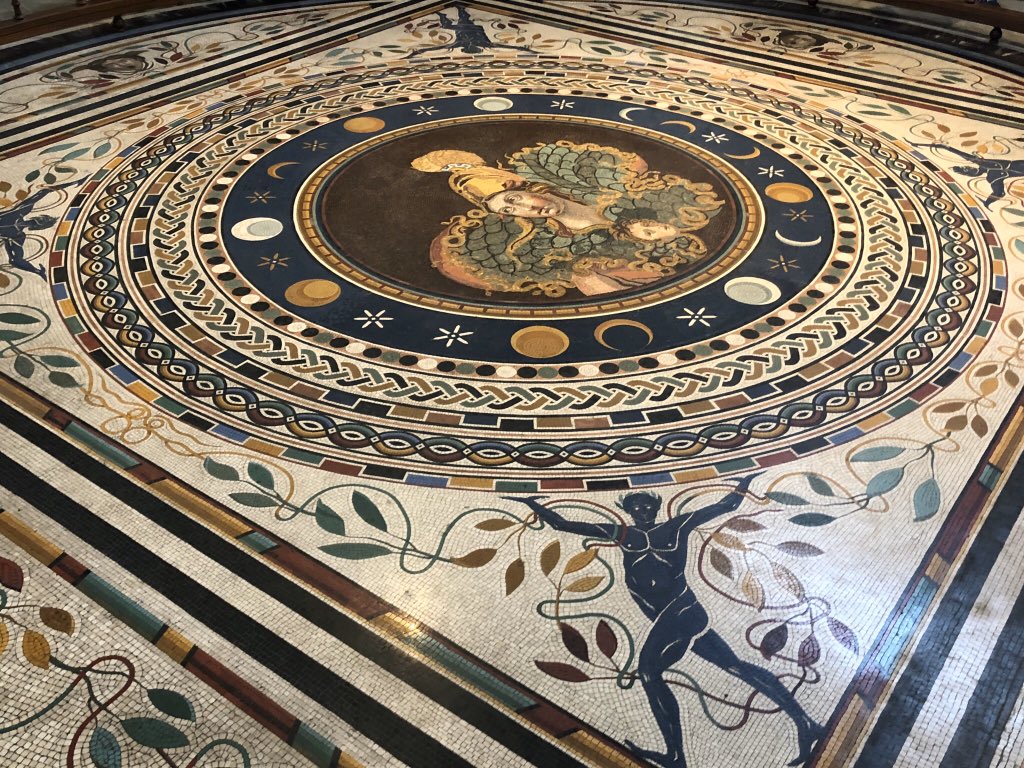 The 4 photos that show the absolutely incredible art & detail on the corridor floors, walls, & ceilings within The Vatican Museum. They are truly some of the most passionate & holiest designs I have ever witnessed.