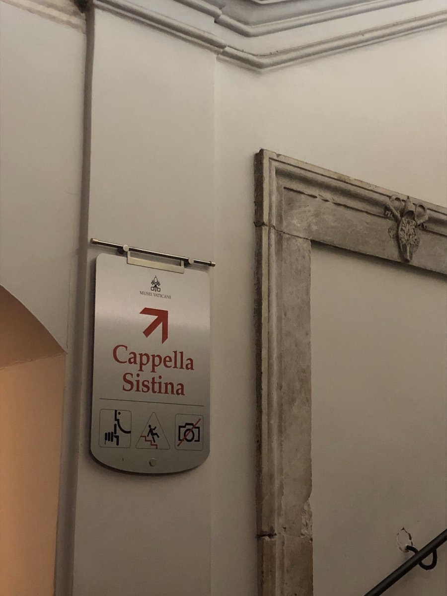 The sign that leads towards the marvellous “Capella Sistina”, a huge & fantastic room where it’s ceiling includes many of the world’s most beautiful paintings. Although it is the only room within The Vatican Museum where one is forbid to take any photos, which I can understand.