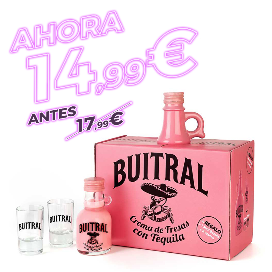 BuitralFresas's tweet photo. 💥#Blackfriday #BUITRAL💥Hasta un 20% de #descuento en nuestros set #regalo.
👈El kit incluye:
✅Botella de litro ✅Miniatura ✅2 vasos de chupito
*Oferta válida del 22 al 29 de noviembre https://t.co/kgi3zUMDb5 https://t.co/n713iOzjp2