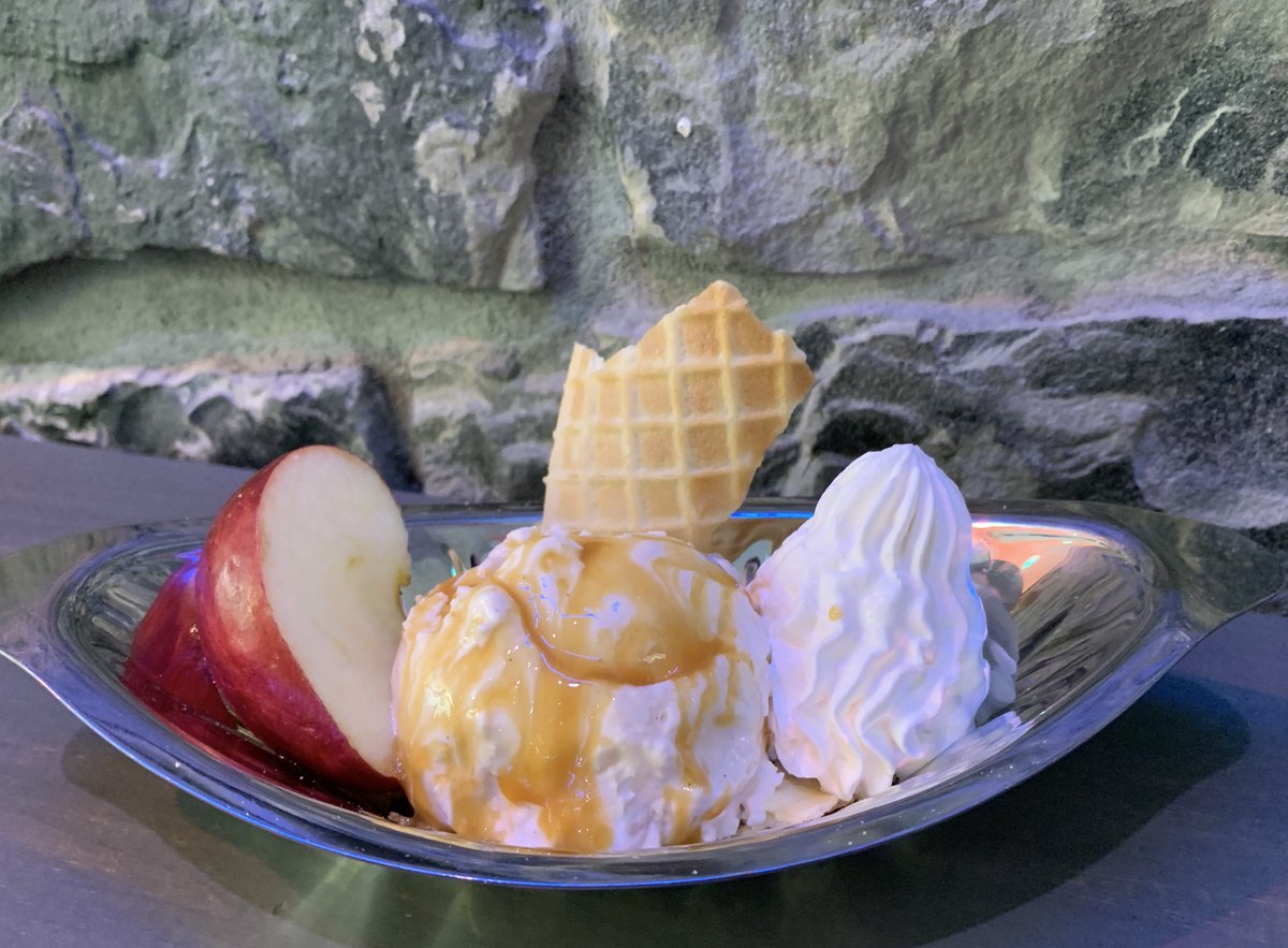 Come in for a scoop of Caramel Apple, it’s perfect with caramel and whipped cream!