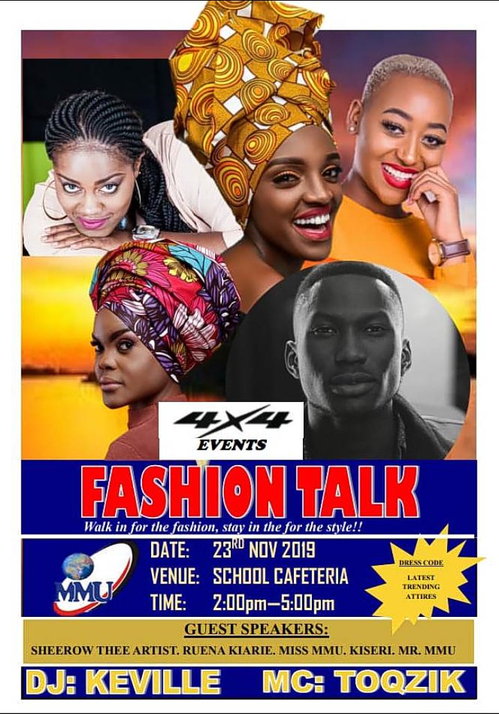shantanpinky's tweet photo. 4x4 team is grateful for all the support we have received from everyone. To our esteemed guests @almaayiera @rich_oloo @Wairimuwraps and all our guests, thank you for taking the time to come. #FashionIsLife #MMUEventsManagement  #ClassOf2020 https://t.co/RbcS6uBI95