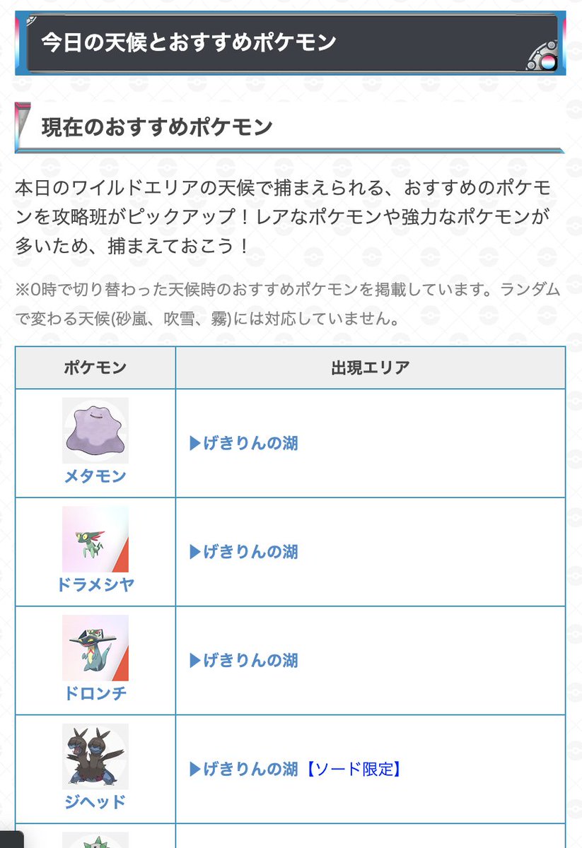 ポケモン剣盾攻略 ゲームウィズ 本日のお天気とおすすめポケモン更新しました 今日はちょっと特殊天候が多いので 吹雪が止んだらまた更新します T Co Pdlqeqezn4 ポケモンソードシールド ポケモン剣盾 ポケモン剣盾攻略 ゲームウィズ 本日のお天気とおすすめポケモン更新しました 今日はちょっと特殊天候が多いので 吹雪が止んだらまた更新します T Co Pdlqeqezn4 ポケモンソードシールド ポケモン剣盾