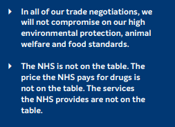 "will not compromise" and "not on the table" are not trade agreement terms. Perhaps someone could ask the Conservatives directly if they will refuse US asks on food non-tariff barriers and drug prices?