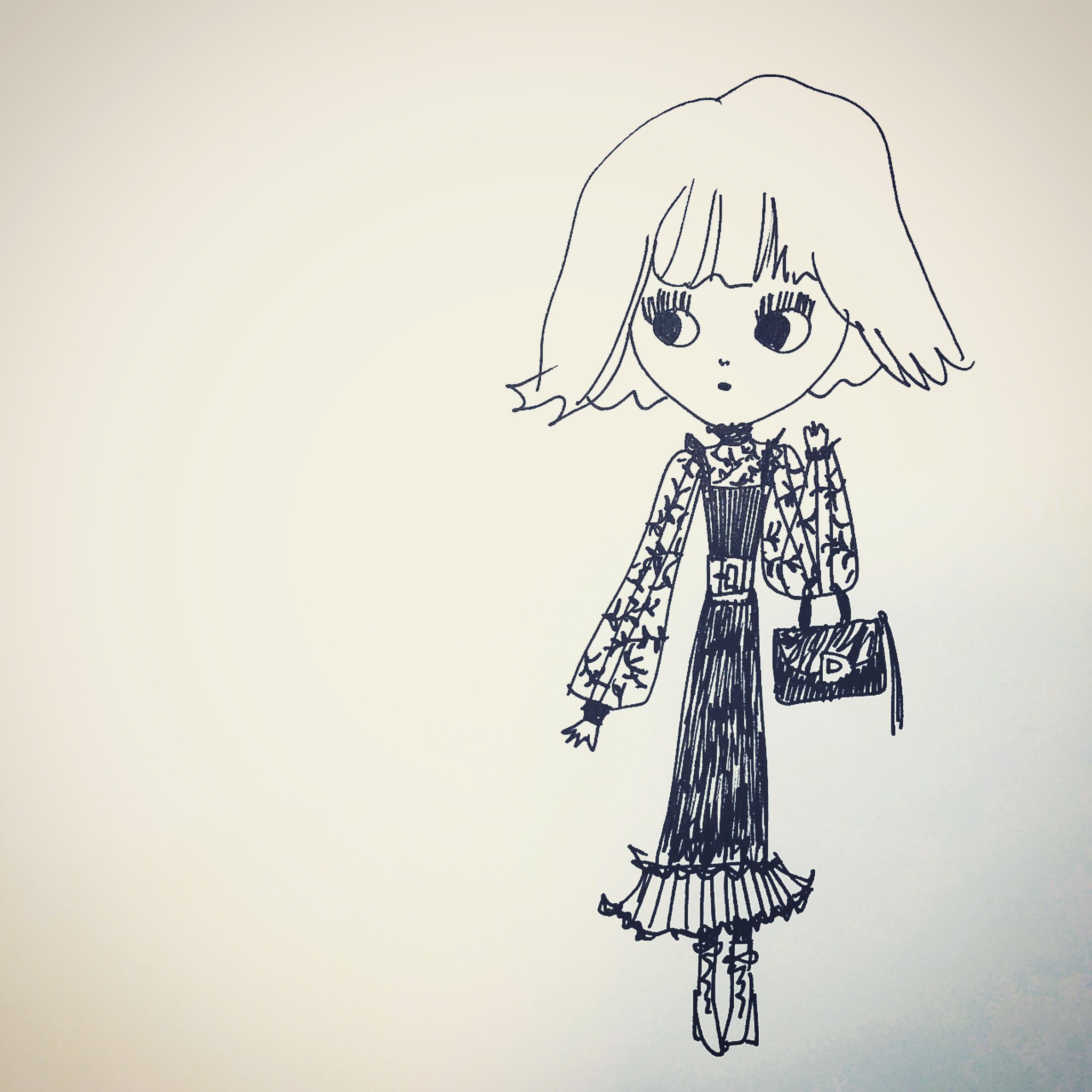 Sino シノ Just Posted A Drawing おやすみなさい Illustration Drawing Manga Fashion Tokyo イラスト 手描きイラスト イラストレーター ゆるいイラスト らくがき ファッション マンガ 女の子 黒レース デート T Co