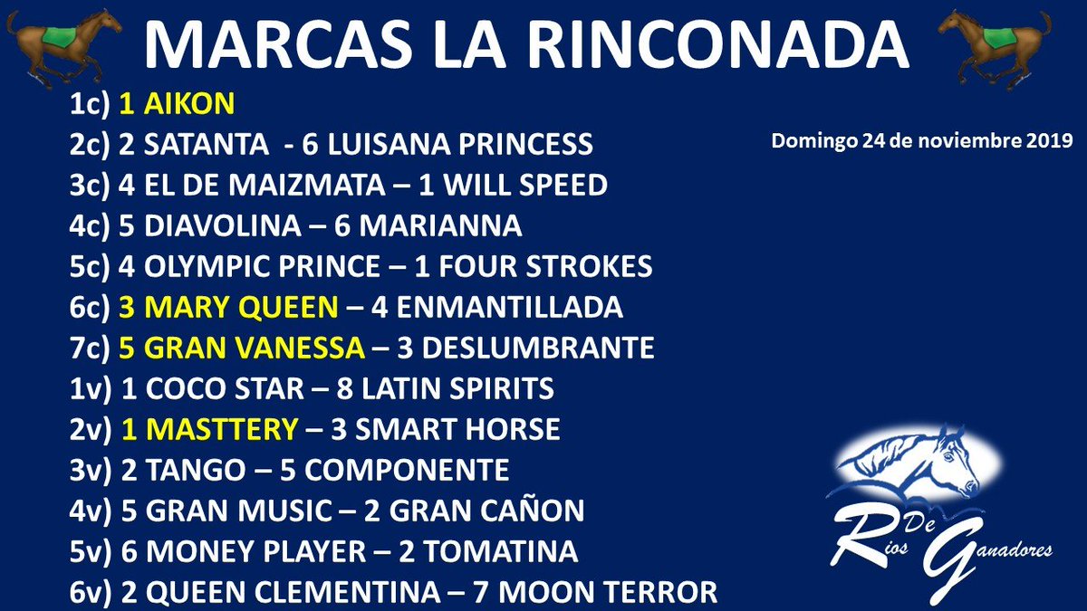 Nuestra orientación para la jornada dominical 24/11/2019 en la Rinconada.
<a href="/haraspaumar/">@haraspaumar</a> 
#YoGanoConRG
#LaRinconada
#CLUBHIPICOxTLT