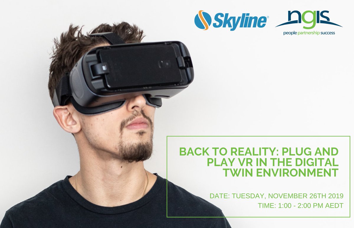 skylinesoft3D's tweet image. There&apos;s still time to register! Skyline and NGIS will be teaming up to discuss the benefits of VR + digital twins. Learn how this advanced technology is helping to improve business operations and processes.  bit.ly/2KJmh3r #TerraExplorer #OculusRift #DigitalTwin #3dGIS