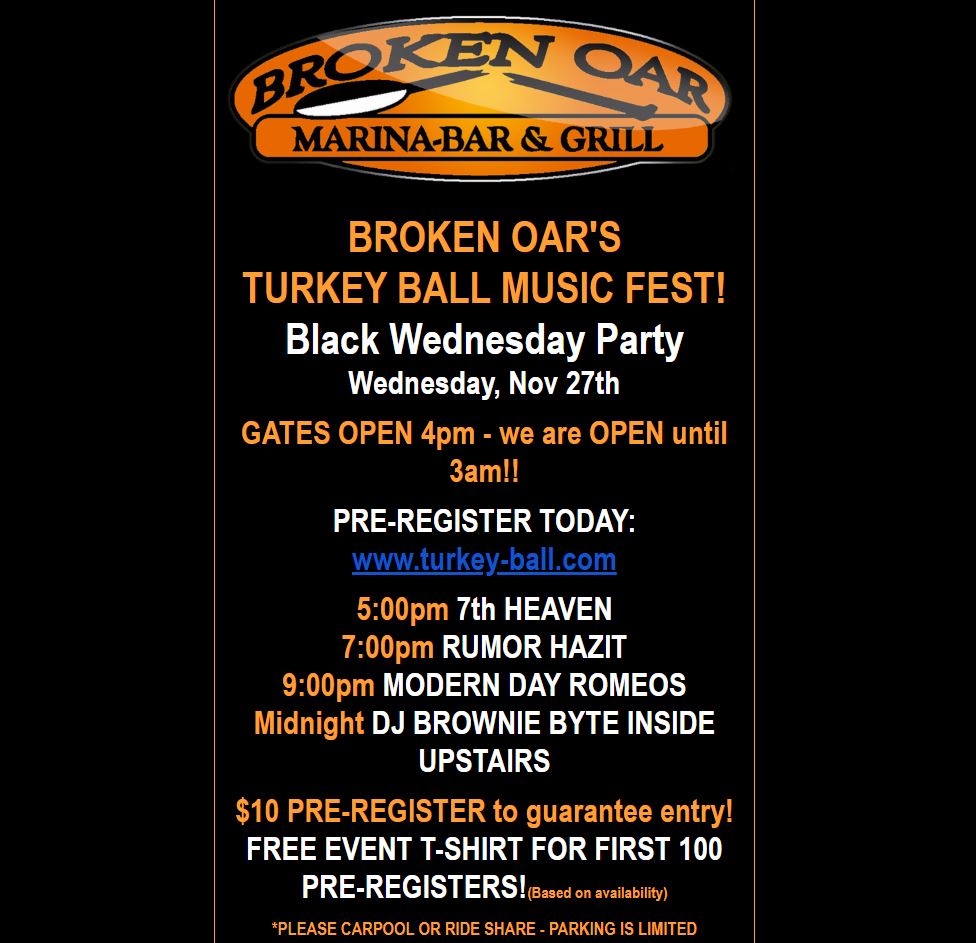 Rumor Hazit Band (@rumorhazitband) on Twitter photo 🖤🧡🦃🖤🧡🦃🖤🧡🦃🖤🧡🦃
BLACK WEDNESDAY 11/27 at The Broken Oar! Register Now!!
turkey-ball.com
<a href="/rumorhazitband/">Rumor Hazit Band</a> <a href="/Broken_Oar/">TheBrokenOar</a> <a href="/7thheavenband/">7thheavenband</a> <a href="/moderndayromeos/">Modern Day Romeos</a> 🖤🧡🦃🖤🧡🦃🖤🧡🦃🖤🧡🦃
BLACK WEDNESDAY 11/27 at The Broken Oar! Register Now!!
turkey-ball.com
<a href="/rumorhazitband/">Rumor Hazit Band</a> <a href="/Broken_Oar/">TheBrokenOar</a> <a href="/7thheavenband/">7thheavenband</a> <a href="/moderndayromeos/">Modern Day Romeos</a>