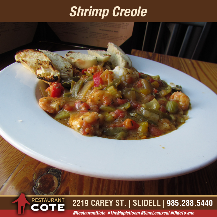 cotemapleroom's tweet photo. Shrimp Creole - Homemade shrimp Creole served over rice.  13  #FoodPics #DineLocal #RestaurantCote #TheMapleRoom https://t.co/HMS5tOizv2