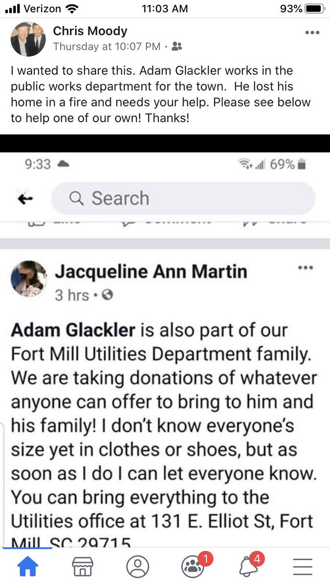 jwosje1's tweet image. @f3thefort let’s get some supplies and clothes for a local man and family that lost home to a fire. Men’s Xl shirts, women’s med and large and 18 month boy clothing. Drop off at utility dept fort mill.