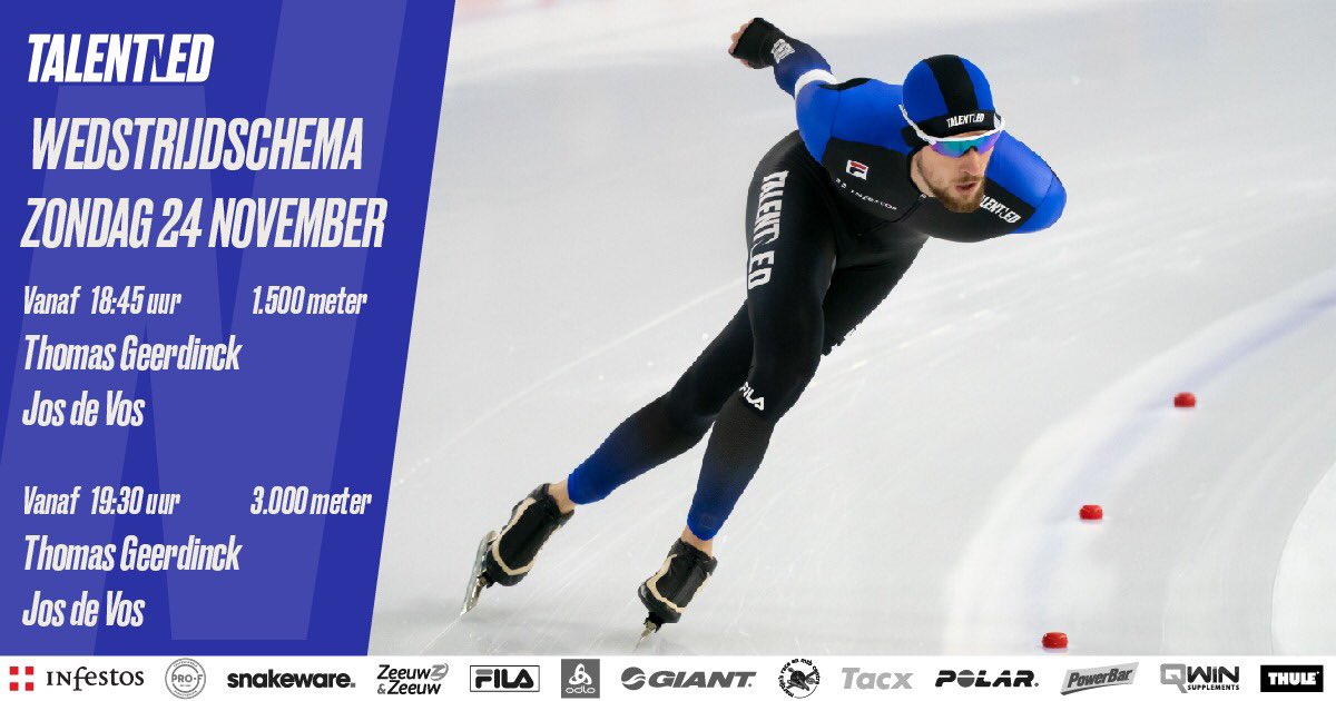 Op de laatste dag van de Eindhoven Trofee zullen Thomas Geerdinck en Jos de Vos aan de start staan op de volgende afstanden. 
📸 @soenarchamid