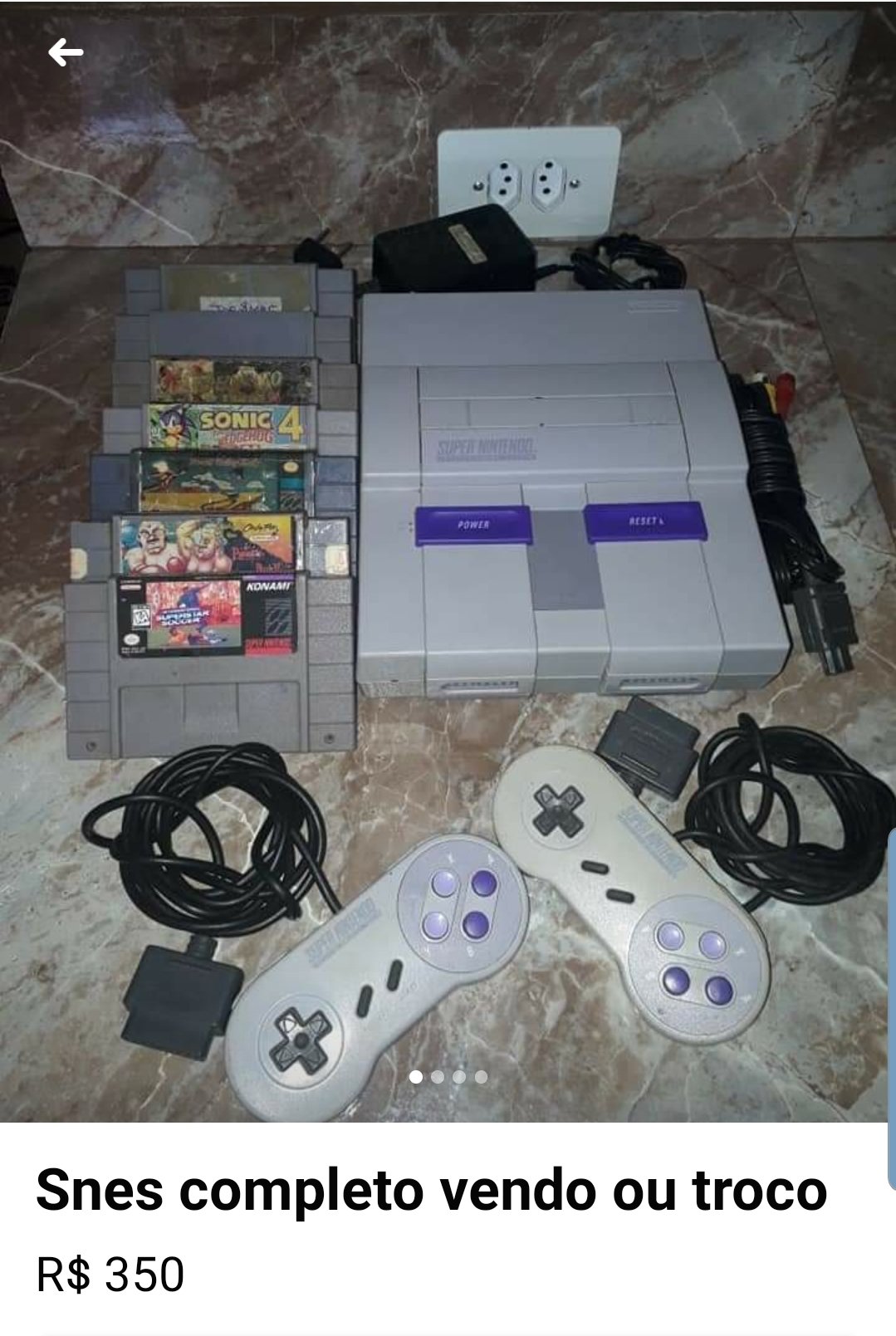 Super Nintendo Completo + Jogo