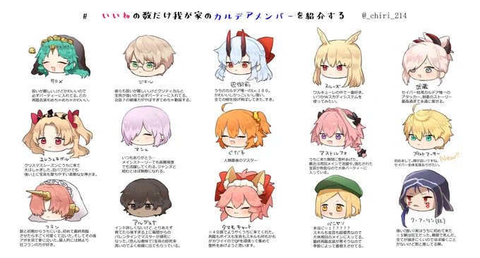 # いいねされた数だけ我が家のカルデアメンバーを紹介する
❤️15ありがとうございました😊❣️❣️ 