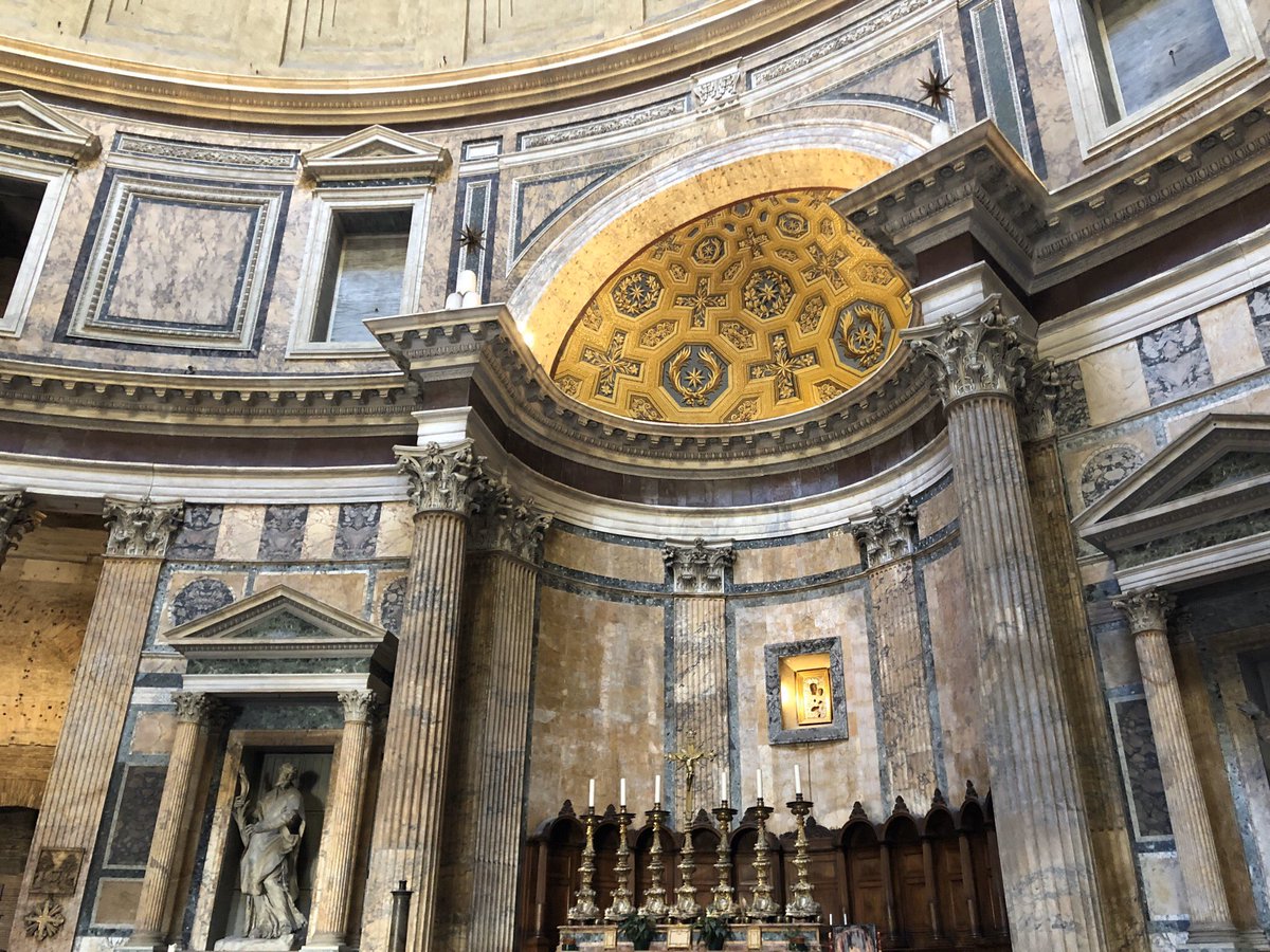 The various holy artworks & structures inside The Pantheon. They are all greatly crafted, & serve as lovely additions towards the large circular church (where it was still quite quiet). My brother & I had a wonderful time visiting the last church we’ve embarked on in Rome.