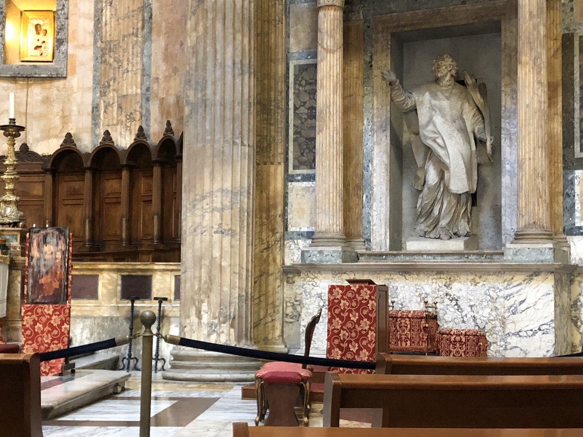 The various holy artworks & structures inside The Pantheon. They are all greatly crafted, & serve as lovely additions towards the large circular church (where it was still quite quiet). My brother & I had a wonderful time visiting the last church we’ve embarked on in Rome.