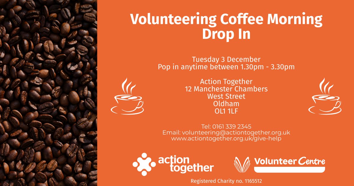 Drop in to find out how the #Oldham volunteer centre can support you to become a volunteer and how volunteering will benefit you and make a difference to our local community ow.ly/5Qtj30pUt1o #LoveOldham #GiveBack #WorkExperience