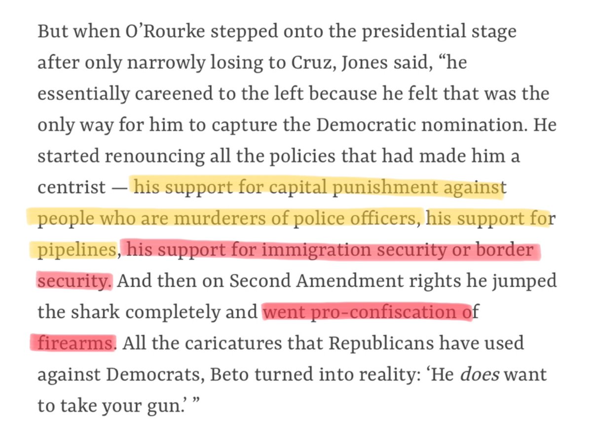  INCORRECT: Beto “renounced his support of immigration security and border security.”CORRECT: Beto is FOR secure borders—and was “attacked” by Julian Castro during the 1st debate for his stance. Beto does not want to decriminalize xings. Only exception: asylum seekers.