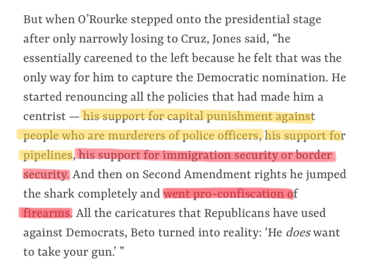  INCORRECT: Beto “renounced his support for capital [...] officers.”Clarification needed.CORRECT: We’re a Republic. Elected officials vote on behalf of constituents; vote would represent most in TX. Not necessarily reflective countrywide.