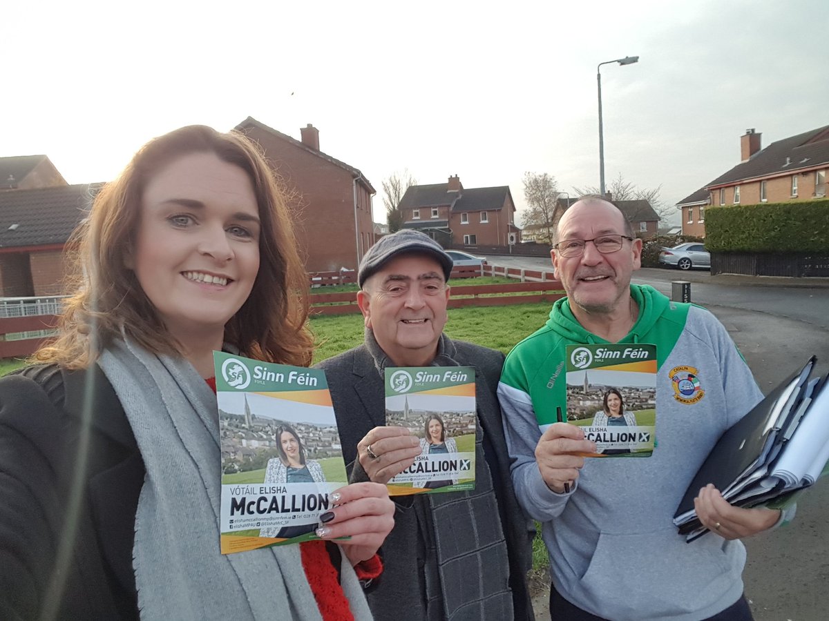 CaoimheMcKnight's tweet photo. Best team today to help re-elect our amazing MP @ElishaMcC_SF
People know that Westminster has not, will not, does not look after our interests.
Its again time to #rejectWestminster #rejectBoris #rejectBrexit
#BuildingABetterDerry #VótáilElishaMcCallion #ImVotingElishaAgain https://t.co/ukS3HiJQoH