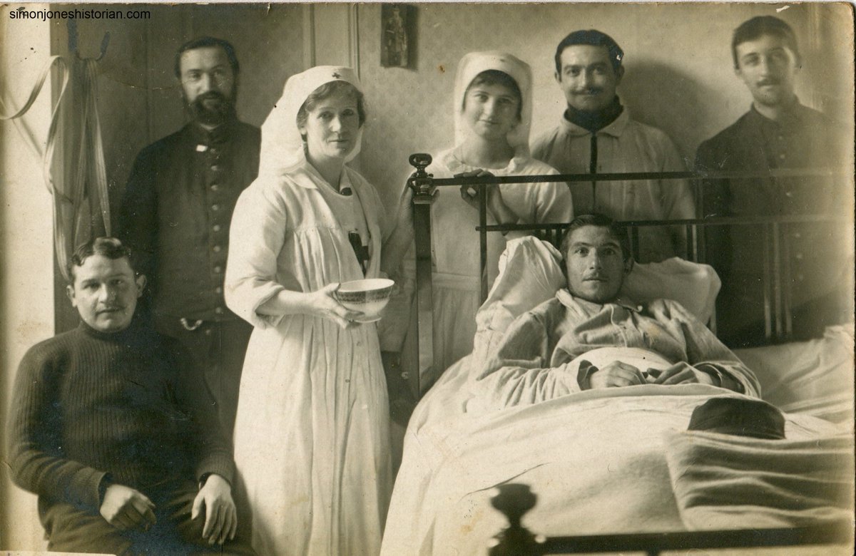 I used to collect First World War photographs. Here are a few of wounded or convalescing soldiers. This man appears to be French.