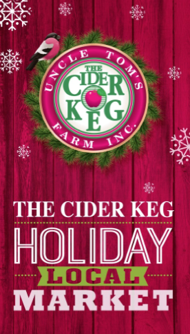 The Cider Keg opens at the Simcoe Town Centre  December 10 - 24.  We are in a new location in the former Bentley Luggage shop location in the Giant Tiger hallway close to Santa.  Come and get all of your local gift baskets, sparkling cider, preserves and fresh cider.