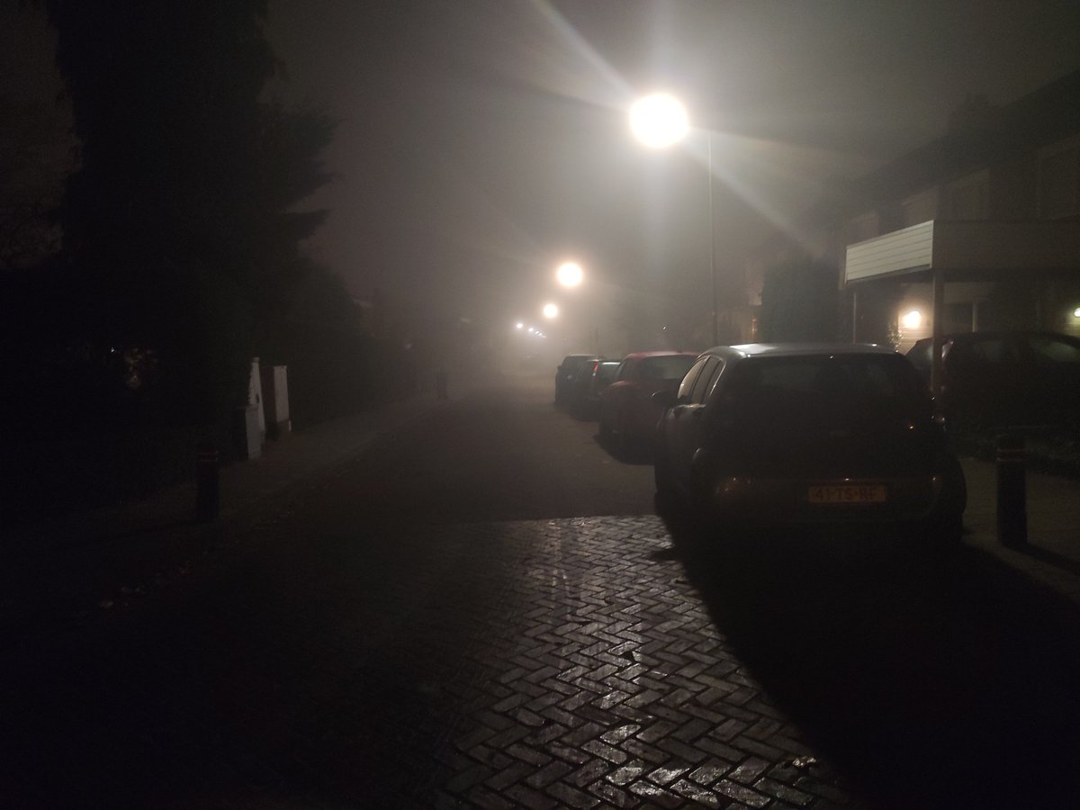 Rayintu's tweet image. Foggy night