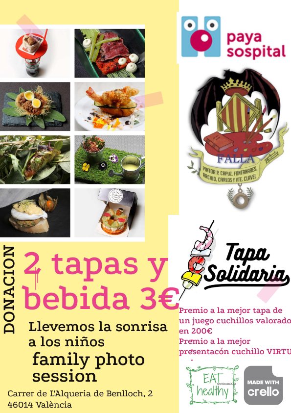 FallaFontanars's tweet image. Os esperamos próximo sábado en el evento a favor de @payasospital  #SolidaritatFallera #JuntsSomMillors
