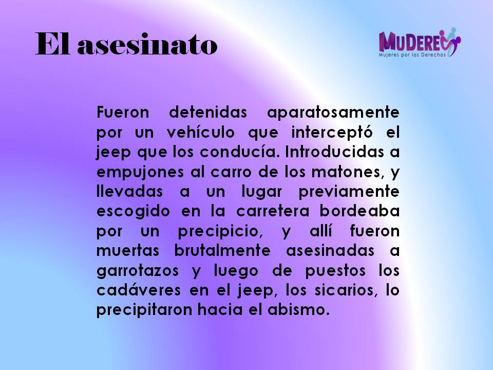 muderechos's tweet photo. 2/3 Conoces de el origen del 25 de Noviembre. Día internacional por la no violencia contra la mujer. https://t.co/U7noyeNQaO