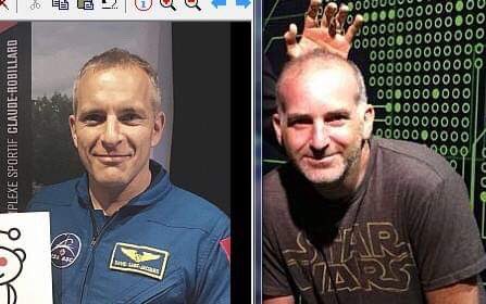 CreactionWeb's tweet image. Des amis m’ont fait remarquer que j’avais une certaine ressemblance avec un illustre astronaute...je sais pas trop. #davidstjacques