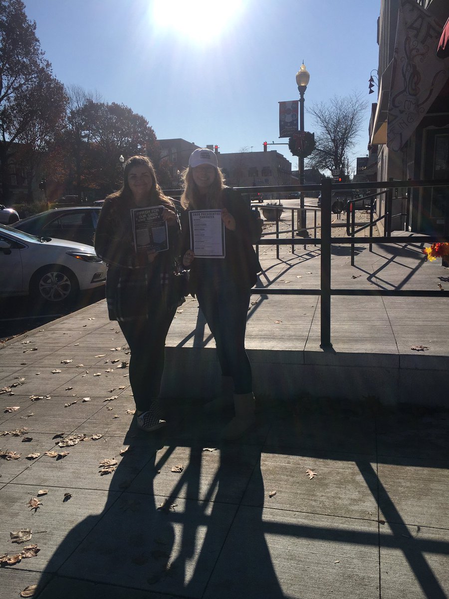 We had a great time handing out info on the 2020 presidential canidates today!