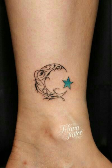Moon and Stars Tattoo  neartattoos