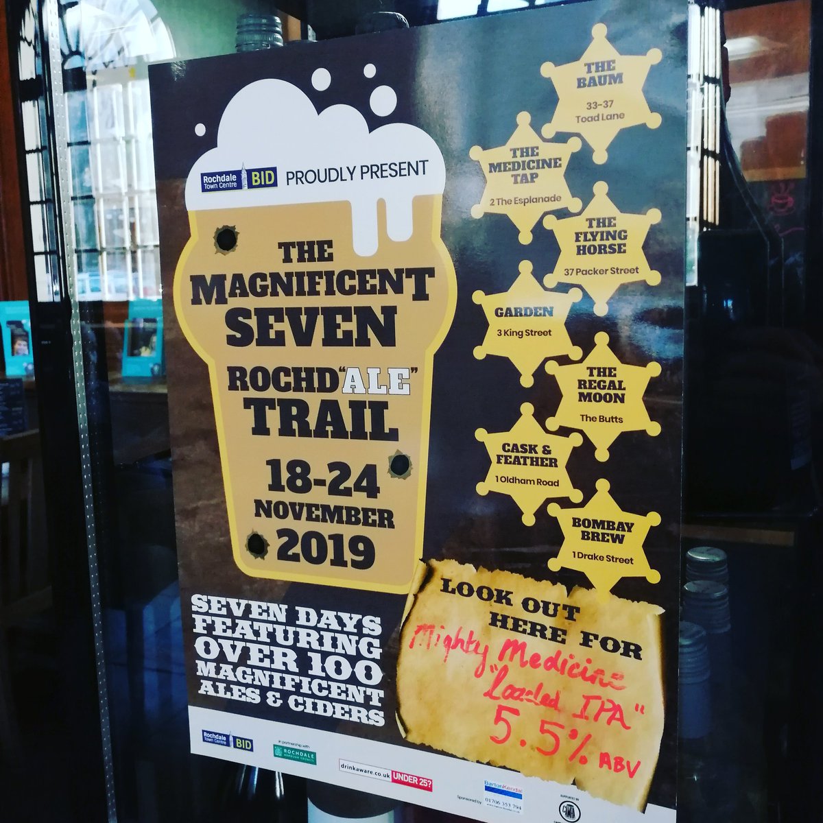 We hope you've enjoyed (or are still enjoying) the Magnificent Seven Rochd'ALE' Trail! Feel free to tell us what you loved, what you didn't and what you would like to see next time! #Rochdale #rochdaletowncentre #rochdalealetrail